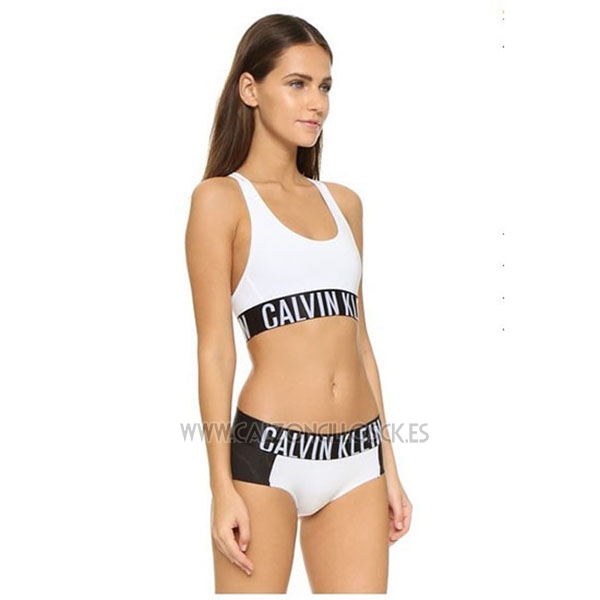 Conjunto Sujetador y Slip Calvin Klein Mujer Negro Blanco 